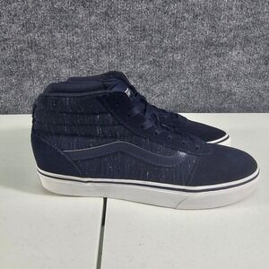 Vans SK8 High Top Skateboard Shoes Women's 9 Navy Blue Mix Sneakers 500714 EUC